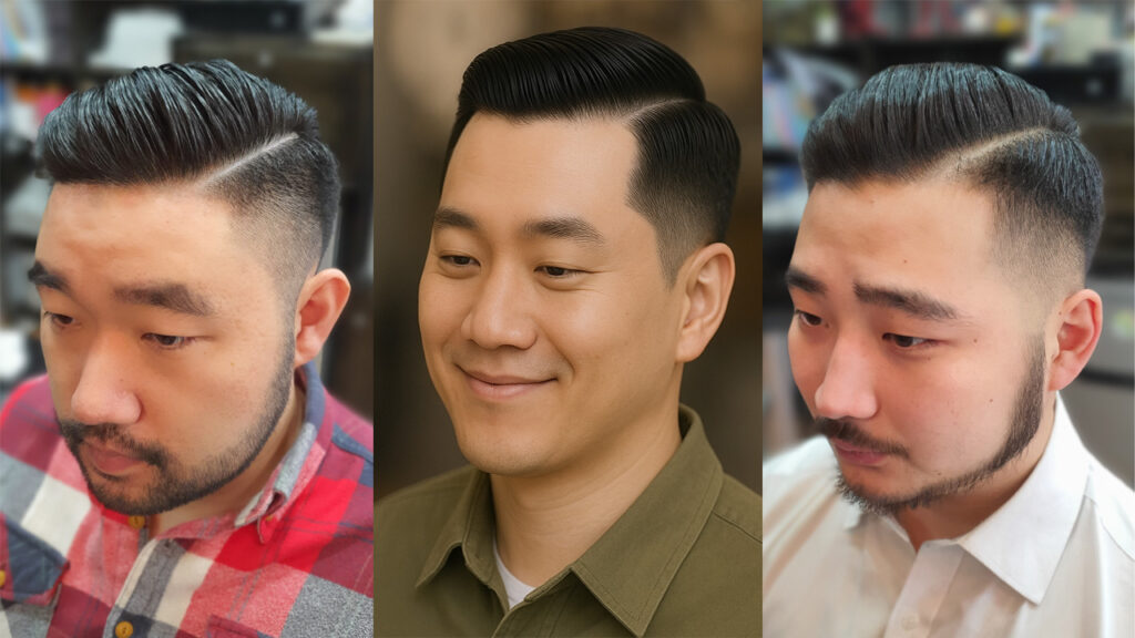 바버샵 대표 머리 사이드파트