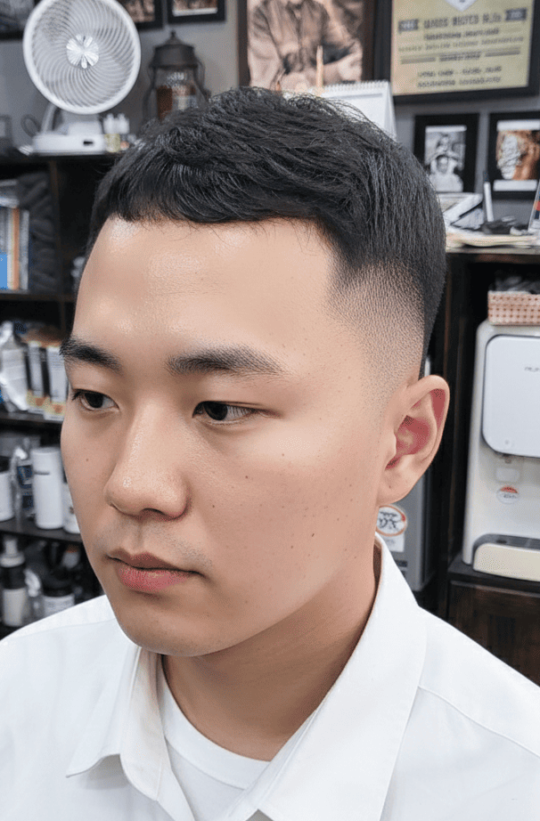 크롭컷 앞이마 커버